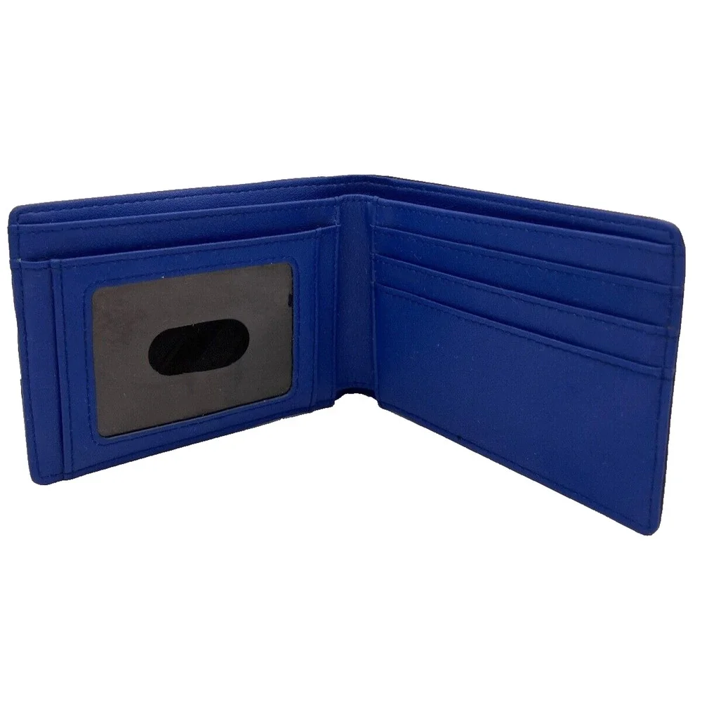 Black and Blue Zitahli Slim Wallet Men Faux Carbon Fiber- Pre-owned